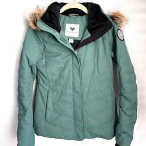 Obermeyer Tuscany Long Sleeve Fleece Lined Faux Fur Hooded Ski Coat - Women's Si